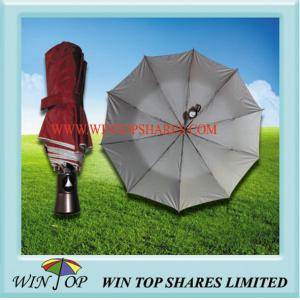 Cheap 21&quot; X 10 Ribs Nickel Plated Steel Folding Umbrella wholesale