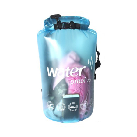 10L 20L Transparent Dry Bag , PVC Outdoor Camping Dry Bags Water Resistant