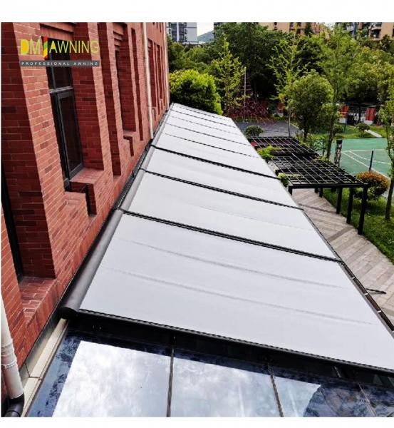 Aluminum Retractable Roof Awning Conservatory Full Cassette Folding Arm Awning