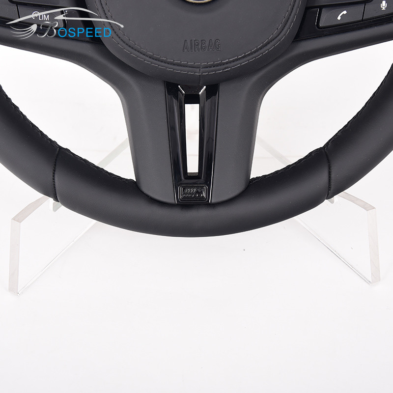 3.5KG BMW Full Leather Car Steering Wheel Black Toray Carbon Fiber Twill
