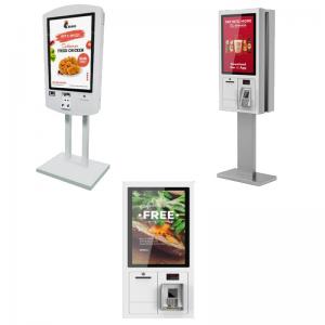 China Floor Standing Touch Screen POS Terminal , Restaurant Ordering Kiosk 27 Inch 32 Inch on sale