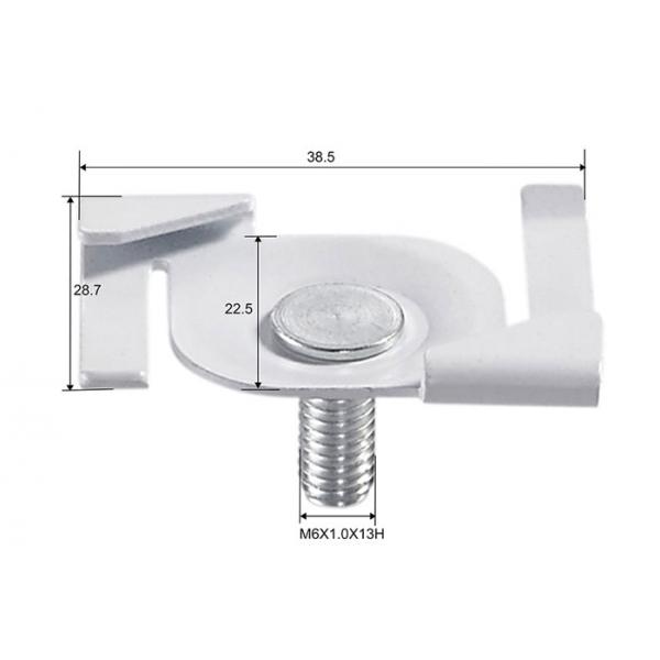 Twist Clips Steel Light Fixtures , White / Customized T Bar Attachment Clip