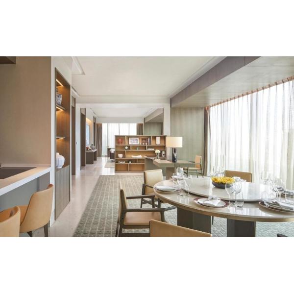 Hyatt Hotel Bedroom Furniture Vintage Era Decorations Full Length Double Layer Headboard