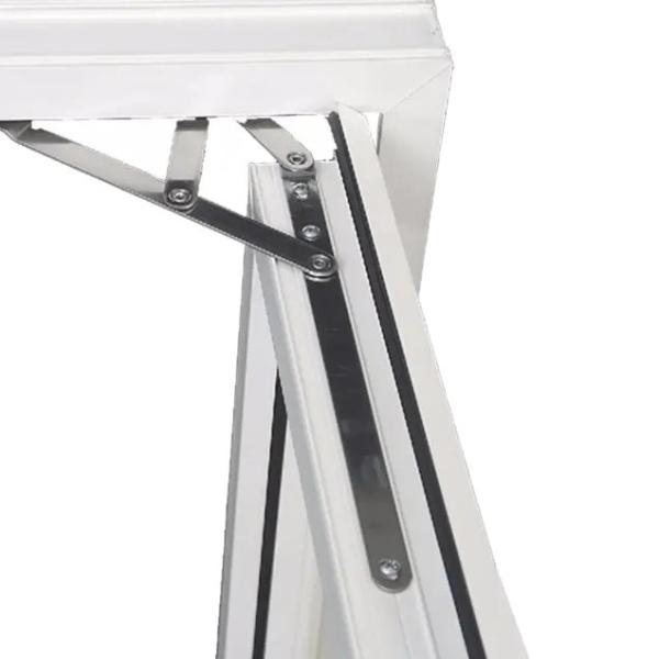 European UPVC Double Glazing Swing Casement Window 26*26 Inch Sizes Customizable PVC Window