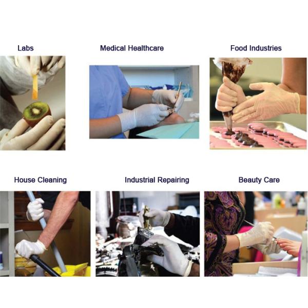Durable Small Powder Free Latex Gloves / Latex Medical Exam Gloves For Extended Use