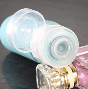 Wide Mouth Refillable Silicone Travel Bottle Kit Coffee Color 3oz/90ml