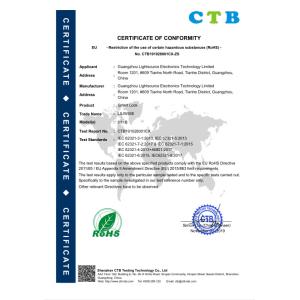Guangzhou Light Source Electronics Technology Limited Certifications