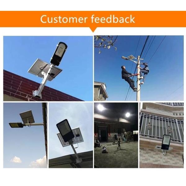 100w Solar LED Street Light With Pole All In One Integrated Sensor Panel Type