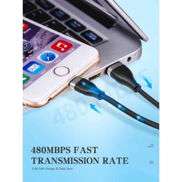 IPhone 11 Charging 6 Foot Data USB Cable 5V 2.4A Output CE Listed