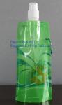Promotional Customized Foldable Plastic Water Bottle Bag,Fashion bpa free bottle