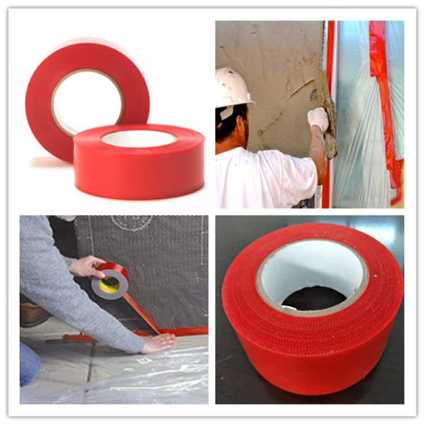Outdoor Rubber 48mm 160mic Stucco Masking Tape Painting Application Tape