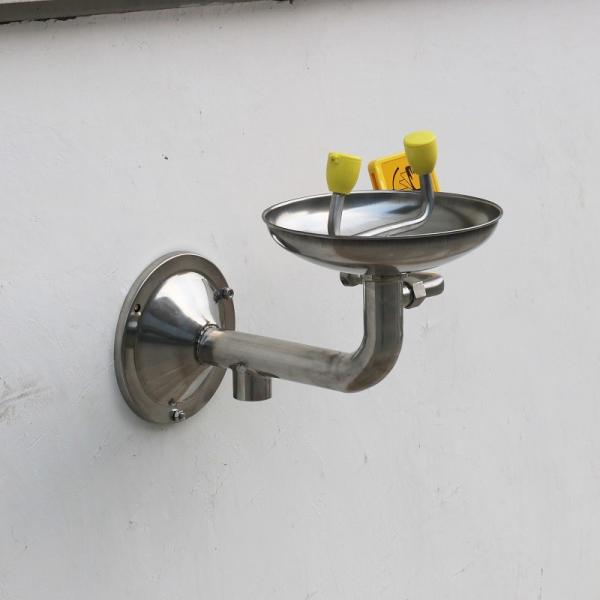 Stainless Steel eyewasher Classic Wall Mounted Eyewash Station for labs Safety Equipment round bracket
