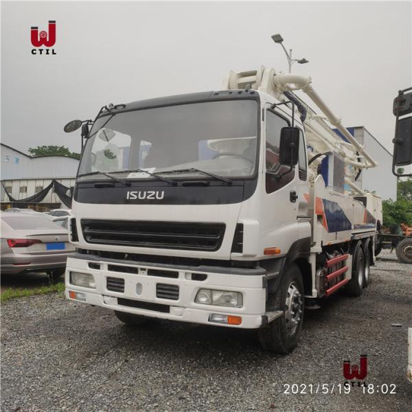 52M 6x4 Used Concrete Pump Truck With Isuzu Chassis In Good Condition