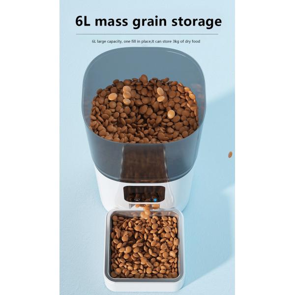 White ABS 6L Smart Cat Feeder Automatic Pet Camera Feeder For Small Animals