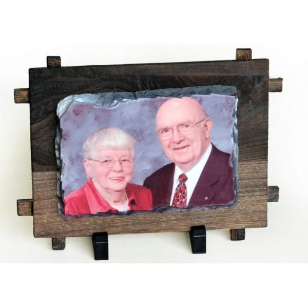 Small Rectangular Shape Stone with Frame Sublimation Photo Slate
