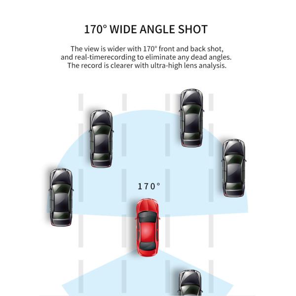 11.66 Inch 1080P Dashboard Camera Full HD Parking Assistance Mirror Dash Cam
