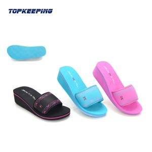 Cheap EVA Pink Slide Sandal Blue Woman Cute Beach Slipper wholesale