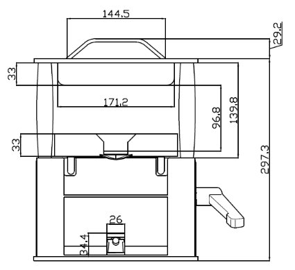 hand driven juicer press dimension
