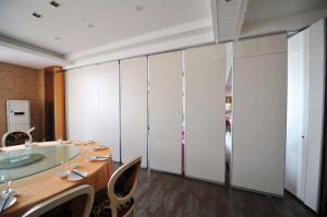 Hotel Movable Folding Partition Walls With Aluminum Trolley And Ceiling Tracks