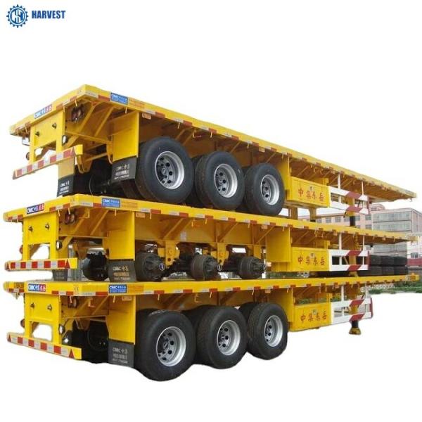 Max Payload 45Ton 4 Axle 40ft Transport Flat Bed Heavy Duty Semi Trailer