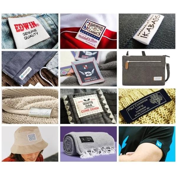Custom Woven Printed Garment Labels Cotton Woven Labels For Clothing Supplier