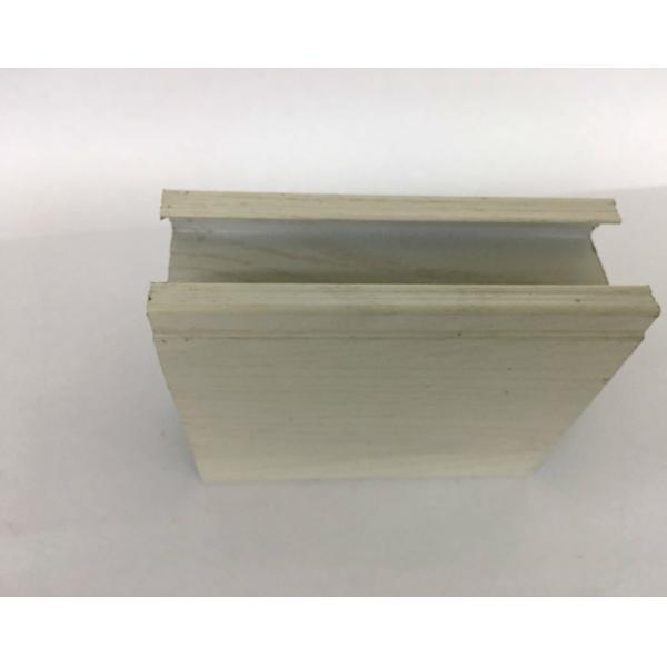 Milk White Wood Finish Aluminium Profiles For Decoration / Building