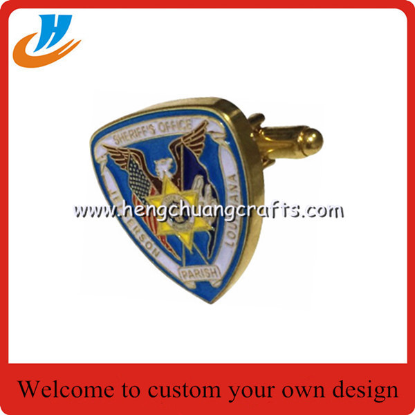 Factory custom flag cufflins,brass material men's T-shirt cufflinks