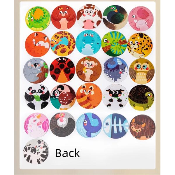 Children's Letters Animal Paper Double-sided Puzzle Early Education Puzzle Toys