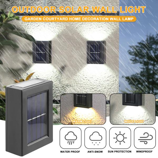 WINXU LED Solar Wall Lamp Waterproof Outdoor Porch Light Sconce