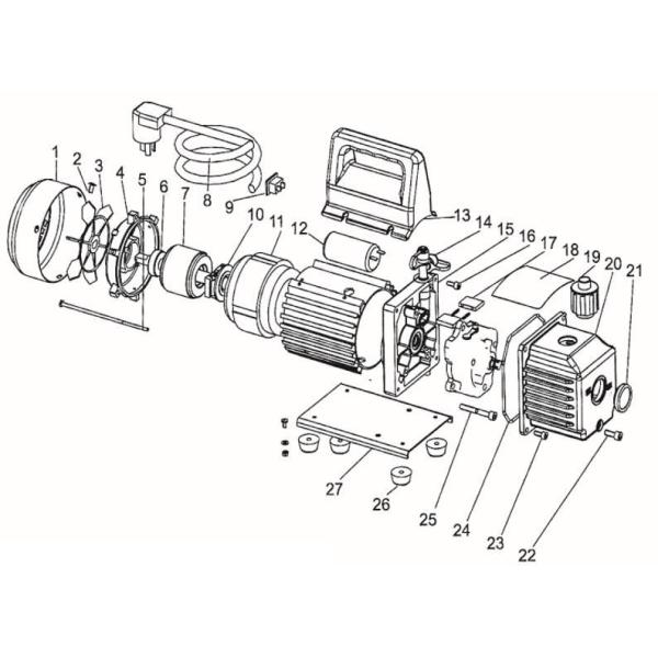 Intelligent Refrigeration Spare Parts Small Vacuum Pump 110V 50Hz 0.13HP