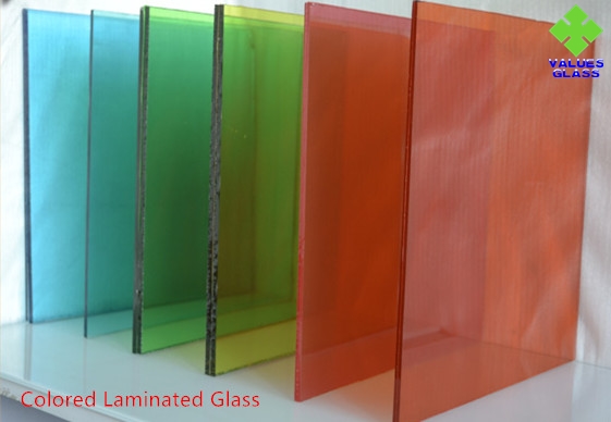 Multi Color Laminated Glass Sheets High Safety For Avoid Causing Injury