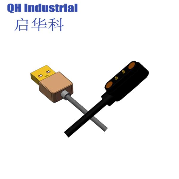 2Pin 4.0mm Pitch without Positioning Point 1mm 2mm 3mm 4mm Male Smart Watch Smart Device Magnetic Power USB Connector
