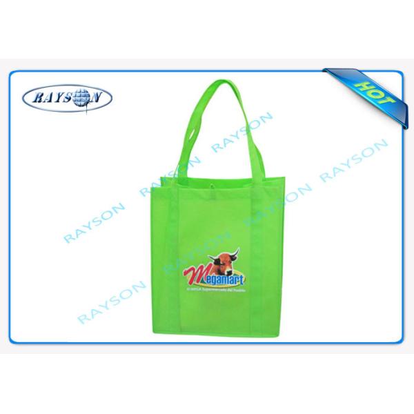 Durable And Recycle Pp Non Woven Fabric Bags With Logo Priniting , Tote Bag With Long Handle