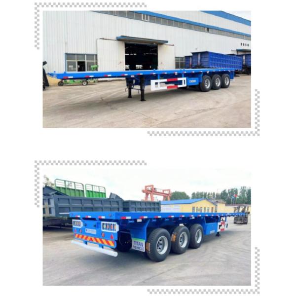 3 Axle Semi Trailer Flat Bed Semi Trailer for Sale