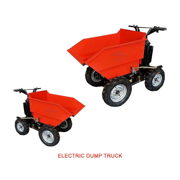 4 Speed 48V 20ah electric mini dump truck Load Capacity Of 300 Kg