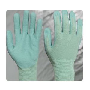 Cheap Environmental Protection Nitrile Palm Green Bamboo Fiber Hand Safety Gloves wholesale