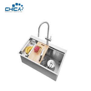 25x22x10cm Handmade House Kitchen Sink Single Bowl Stainless Steel Kitchen Sinks