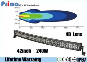 Cheap 4D Double Row 42 Inch Curved LED Light Bar 240 Watt High Power DC 9V - 32V Jeep Headlight Bar wholesale