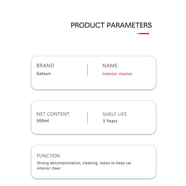 Eco Friendly Upholstery Car Interior Cleaner TPP TKPP Cleaning Agents 500ml