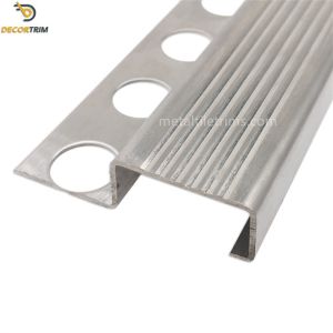 12mm Brush Stair Nosing Tile Trim Stainless Steel 304 Material