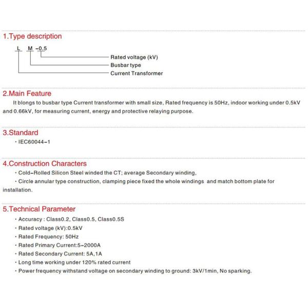 Indoor LM-0.5 Ring Type Current Transformer , 600/5A Power Miniature Current Transformer