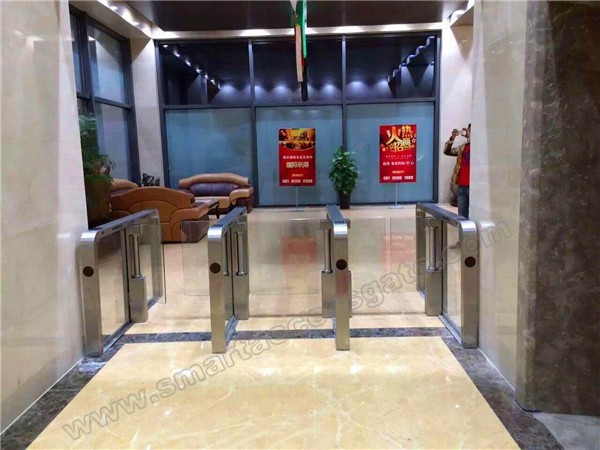Multi-Channel 304 Stainless Steel Slim Swing Gates Electronic Turnstile Speed Gate for Government