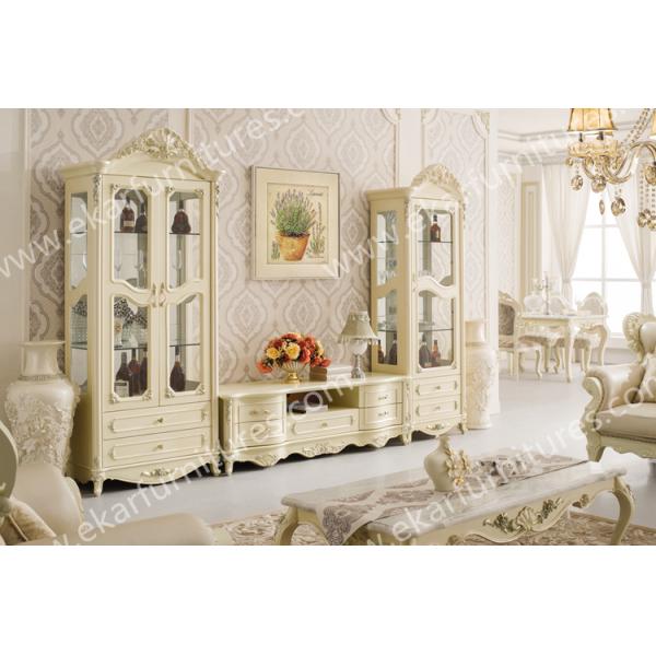 Modern Furniture Solid Wood Glass Cabinet Tv Stand TV 662