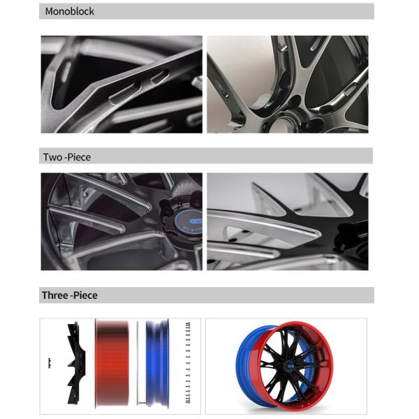 Red Edge Deep Concave Forged Wheels Rims PCD 5-130 21 Inch 5 Spoke