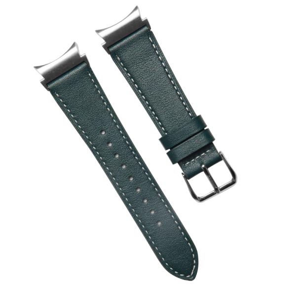 20mm Leather Watch Band for Samsung Galaxy Watch 4 Quick Release Genuine Leather Strap