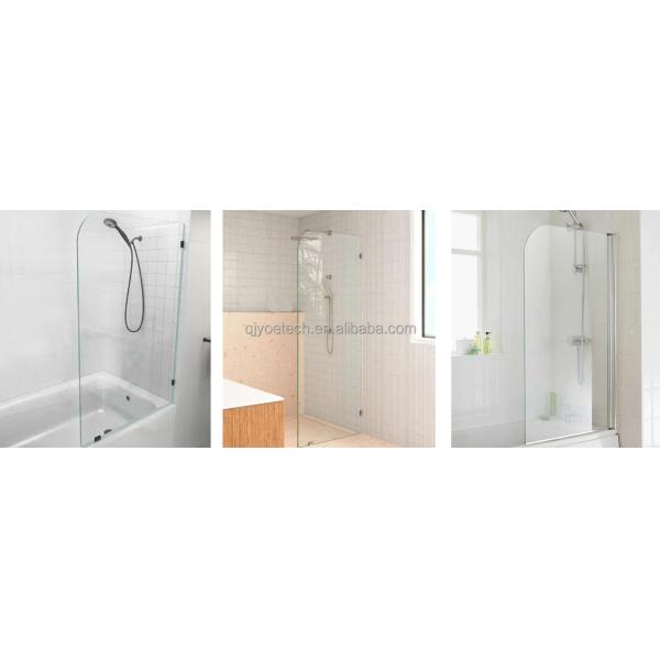 EN12150/CE/SGCC/Australian Certificate Fixed Radius Tempered Glass Shower Doors