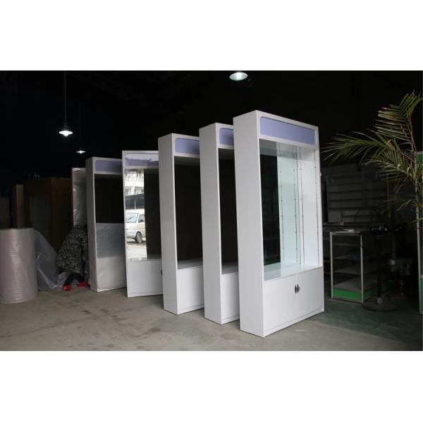 Customized Pharmacy Storage Cabinets Medicine Display Racks Glass Layer
