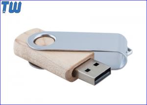 Cheap Metal Swivel Wooden Body 16GB USB Thumb Drive Same Size as Classic Twister Model wholesale