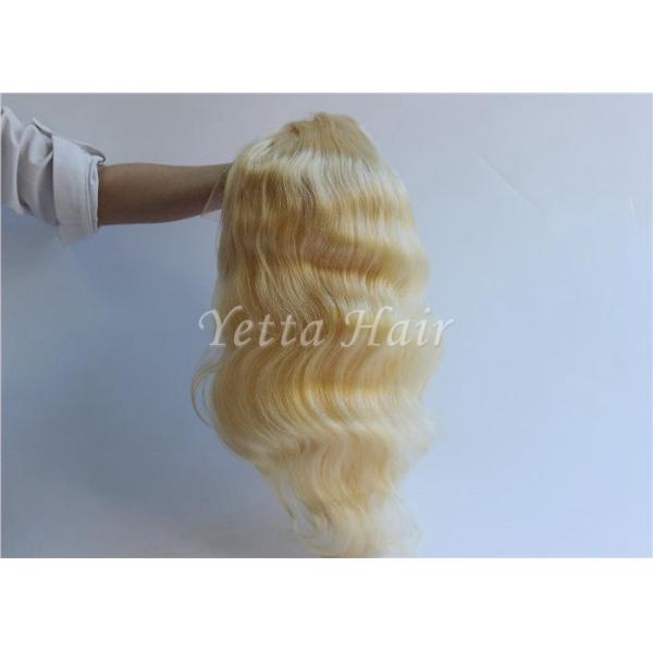 20 Inch Blonde Glueless Lace Front Human Hair Wigs With Body Wave
