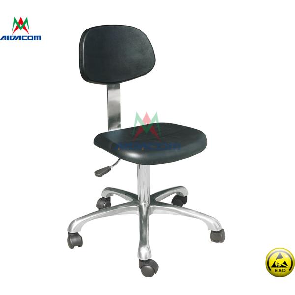 Adjustable Pneumatic Rod Conductive 109 Ohm ESD Lab Chairs